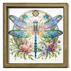 Diamond Painting Wooden Double-Sided Dragonfly Ornaments Kit with Photo Frame Desktop