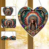 (US Local)(Upgrade Size)DIY Double Sided Effect Diamond Painting Hanging Pendant Kit (Indian)