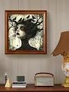 (US Local)Paint By Numbers Kit On Canvas DIY Oil Art Girl Picture Home Wall Decor40x40cm