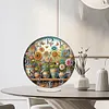 Potted Plant Acrylic DIY Diamond Painting Clock Kit 5D Diamond Art Clock