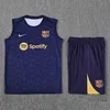 2025/2026 Barcelona Pre-Match Training Dark Blue Vest+Shorts Football1:1 Thai Quality