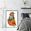 Orange Gnome -  11CT Partial Beaded Cross Stitch Kit(25x35cm)