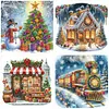 (US Local)4Pack Xmas-Special Shaped Diamond Painting Kit(40x40cm)