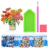 >SALE<2D Flat Flower Vase DIY Diamond Painting Tabletop Ornaments Kit for Home Office