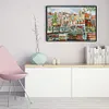 (Counted/Stamped)Landmark-Amsterdam Canal-14CT Cross Stitch 44*34cm/17.32*13.39in