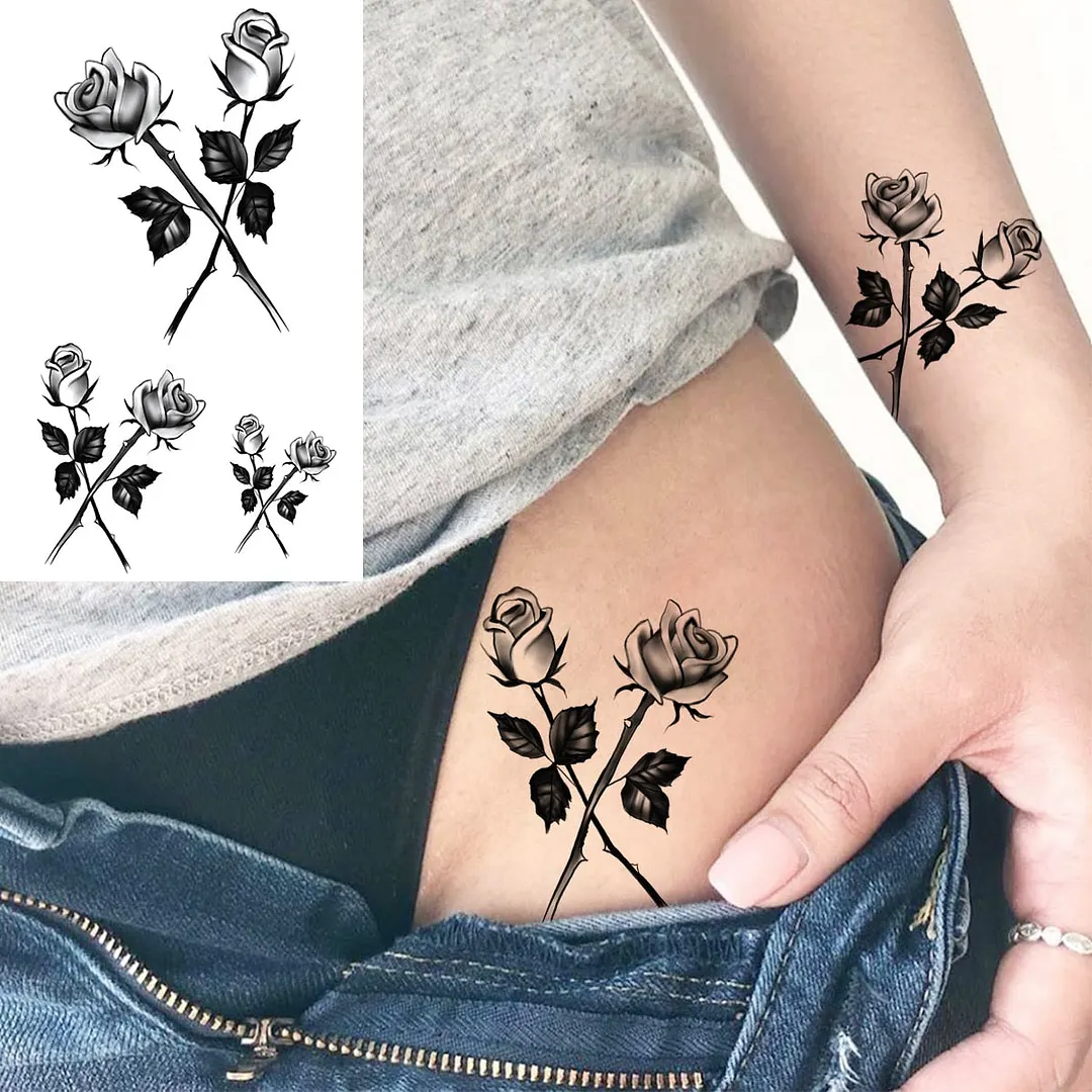 Realistic Swallow Temporary Tattoos For Women Men Whale Scorpion Wings Fake Tattoo Body Art Water Transfer Tatoos Sticker Wrist