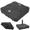 [US Local Warehouse] Patio Umbrella Base 286lbs Capacity Square Market Stand with 4 Lockable Wheels