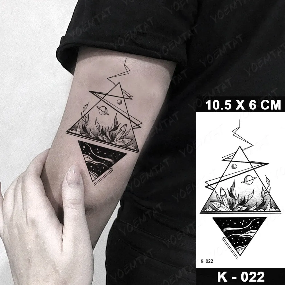 Waterproof Temporary Tattoo Stickers Nun Maria Prajna Diablo Old School Flash Tatto Arm Chest Body Art Fake Tattoos Women Men