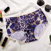 Ice silk seamless large size satin leopard print briefs