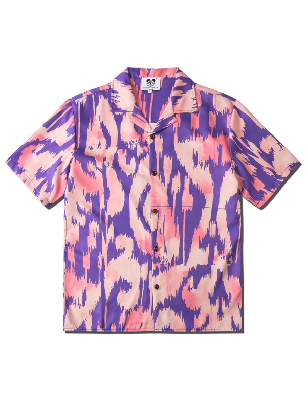 Printed Short Sleeves Lapel Blouses&shirts Tops