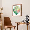 Round Flower-Lupine-14CT Stamped Cross Stitch Egyptian Cotton 30*35cm/11.81*13.78in