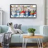 Multicolored Sailboat-14CT Stamped Cross Stitch 42*21cm/16.54*8.27in(Brand)
