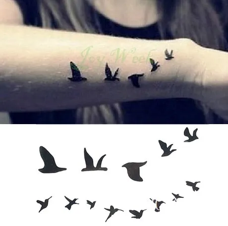 Waterproof Temporary Tattoo Sticker Swallow fly bird Flash Tatoo Fake Tatto arm leg Wrist Foot hand For Girl Men Women kids