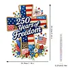 250th Anniversary of Independence DIY Acrylic Diamond Painting Hanging Kit Special Shape Crystal Rhinestone Art Pendants Single Side Drill for Adults Gift Home Wall Or Window Decor