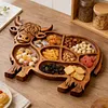 Highland Cow Wooden Charcuterie Board Rustic Serving Tray Cheese Board (Style B)