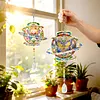 2pcs DIY Diamond Painting Butterfly Wind Chimes Crystal Window Suncatcher Craft Set Birthday Gifts Home Garden Decor