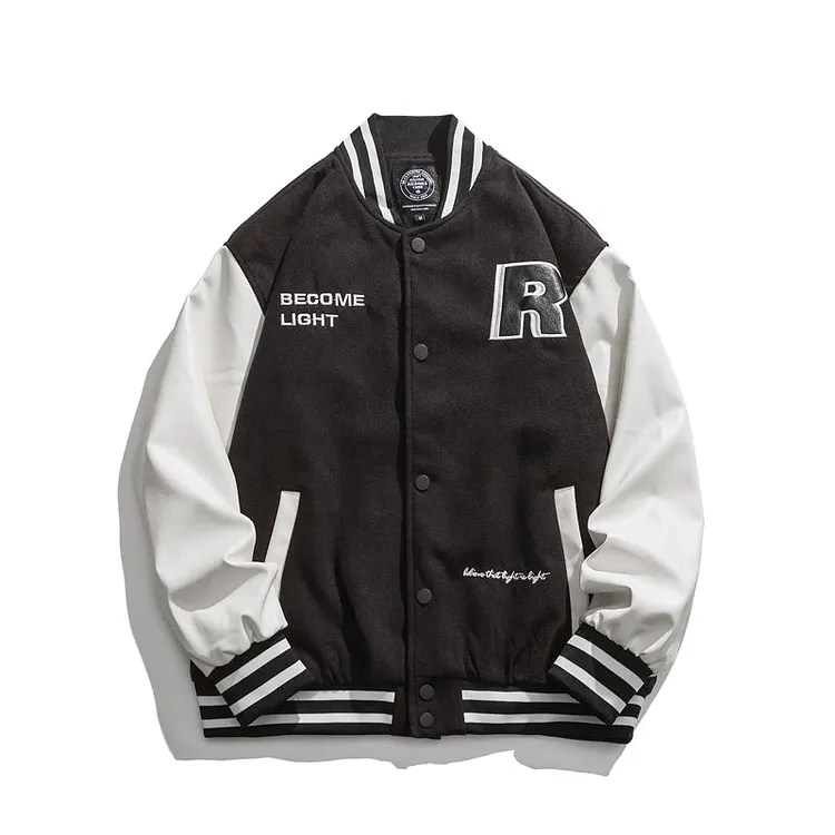 Letterman Jacket Outfit Senior Jackets Varsity Baseball Coat Spring and Autumn Workwear Jacket Men's Casual Jacket