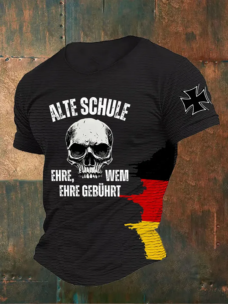 Herren Alte Schule: Bedrucktes T-Shirt Ehre, wem Ehre geb&uuml;hrt