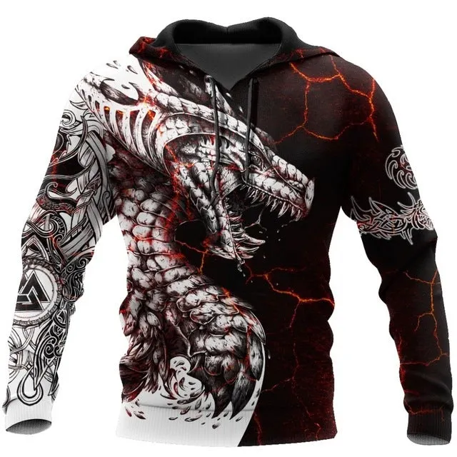 Men's 3d Printed Hoodie Top