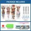 (US Local)4Pcs Special Shape Flowers Yak 5D DIY Diamond Painting Bookmark for Beginners