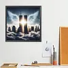 Diamond Painting -DIY Round Drill Angel Twin Towers(40*40CM)