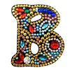 26 Letters 1pc Diamond Painting DIY Keychain Women Girl Bag Keyring Pendant Gift