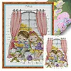 4 Season Window-Autumn-14CT Stamped Cross Stitch Kit(27x36cm)
