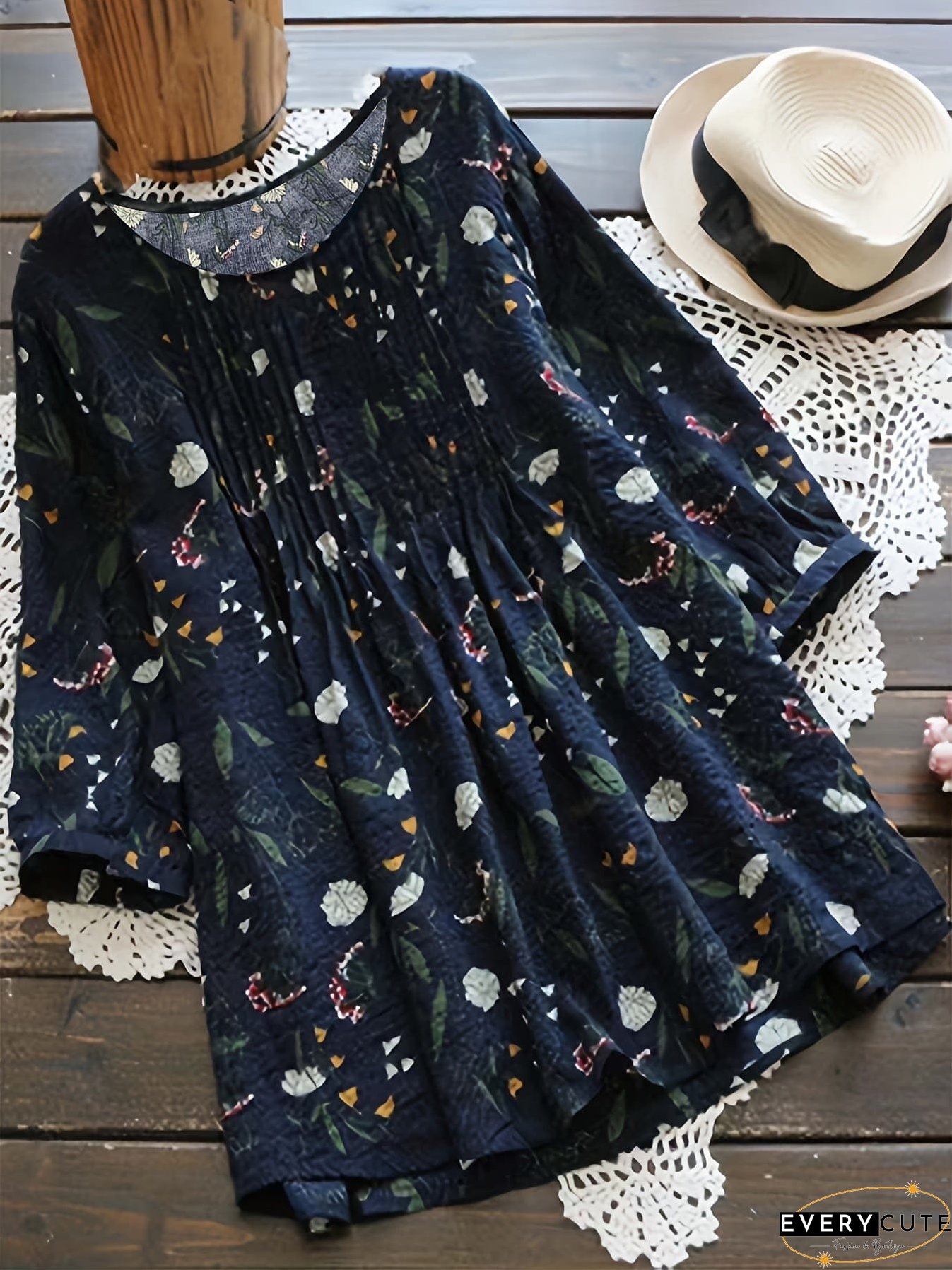 Women's Plus Size Floral Print Blouse