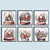 5D DIY Full Round Drill Diamond Painting Santa Claus Crystal Ball Home Decor