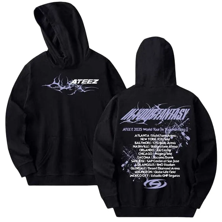 2025 ATEEZ In Your Fantasy World Tour North America Retro Hoodie