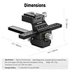 NEEWER 4-Way Macro Focus Slide With Quick Release Plate for Micro Photography Video Bird watching Pulley Shooting Precise Focus, Compatible with Canon Nikon Fuji Sony DSLR Mirrorless Cameras