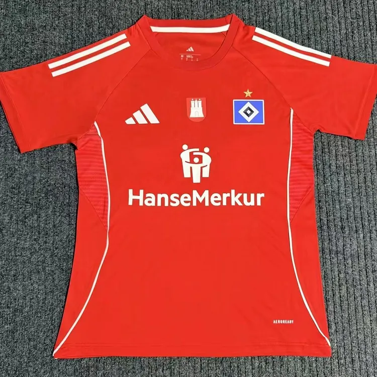【S~4XL】Hamburg 25/26 Red Training Jersey