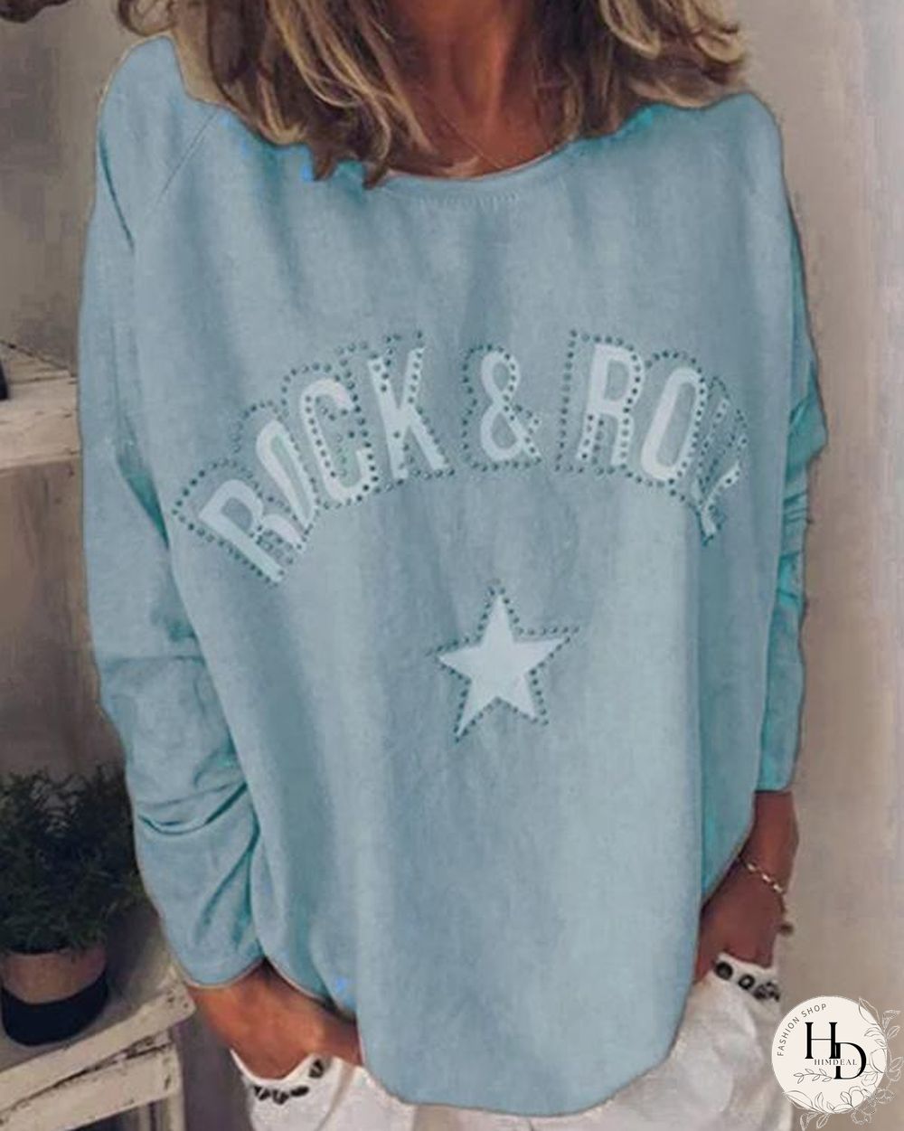 Fall New Long Sleeve Fashion Holiday Casual Lady Daily Shift Tops