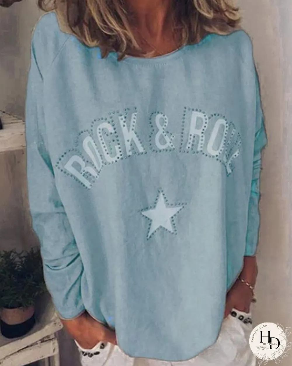 Fall New Long Sleeve Fashion Holiday Casual Lady Daily Shift Tops