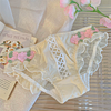 Embroidered sweet low waist hollow sexy panties