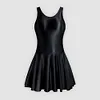 Men's glossy silky one-piece house dress