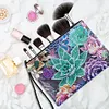 DIY Diamond Art Cosmetic Bag Flowers PU Women Clutch Kit