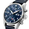IWC Pilot kronogr&aacute;f Rozsdamentes ac&eacute;l &eacute;s k&eacute;k bőr &oacute;ra, k&eacute;k sz&aacute;mlap IW378003