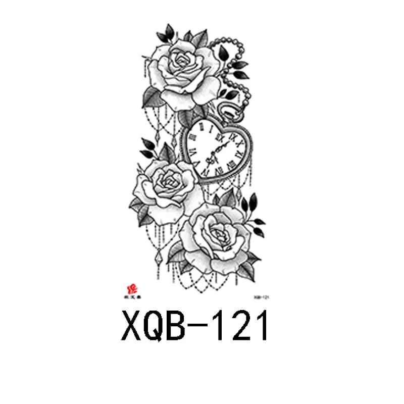 Small Full Arm Waterproof Tattoo Sticker Half Arm Arm Fierce Wolf Head Animal Arm Lasting European and American Tattoo Sticker