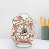(US Local)Acrylic Special Shaped Vintage Flowers 5D Diamond Painting Clock Art Craft