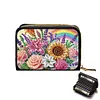 (US Local)Flower Rainbow Diamond Painting Wallet Diamond Painting Card Holder Coin Purse