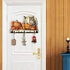 Wooden Halloween Pumpkin Owl 3 Hooks Diamond Painting Hook Rail DIY Crafts Decor