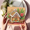 (US Local)6PCS DIY Diamond Art Greeting Cards Congratulation Card & Gift (Gingerbread Man)