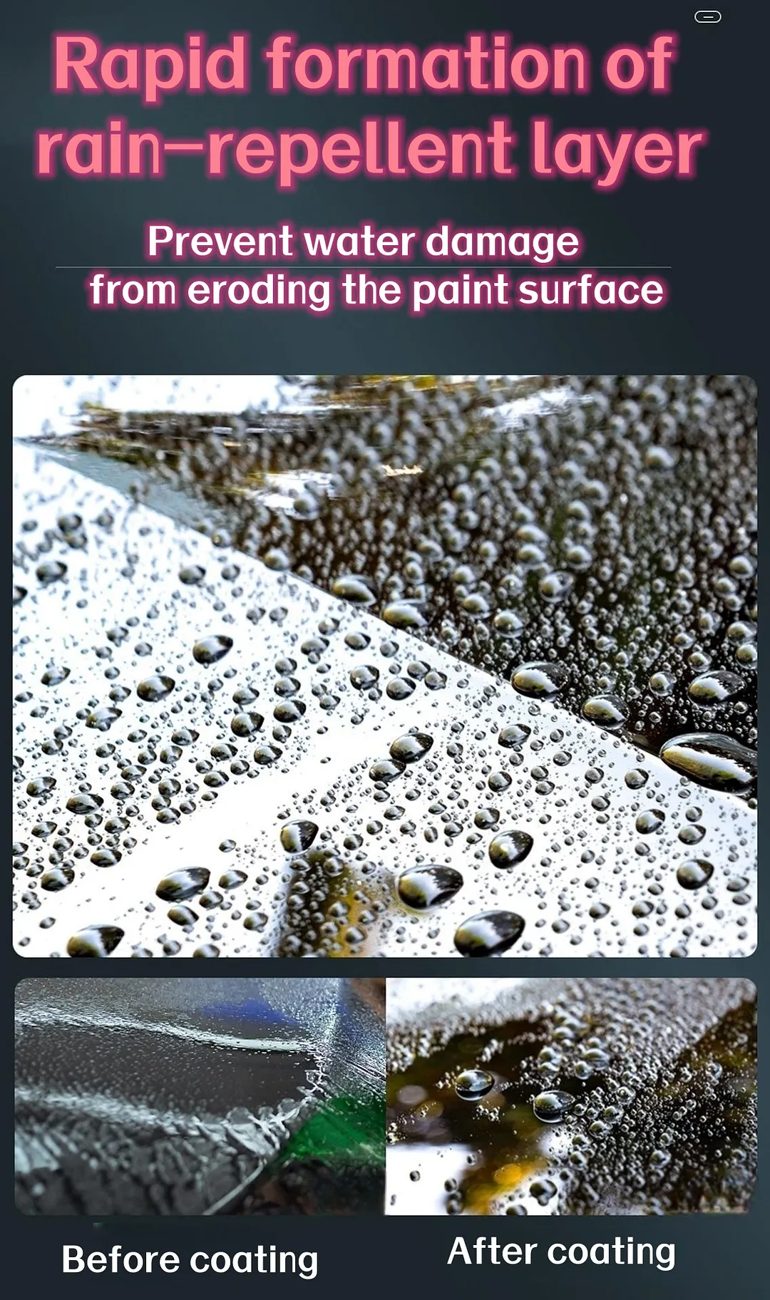 Car body nano-spray coating wax decontamination glazing maintenance waxing
