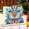 Acrylic American Flag Eagle 5D DIY Diamond Art Paper Towel Storage Rack Decor