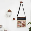 Vintage-Inspired 5D DIY Diamond Painting Waterproof Adjustable Strap Shoulder Cross Bag Kit(Owl)