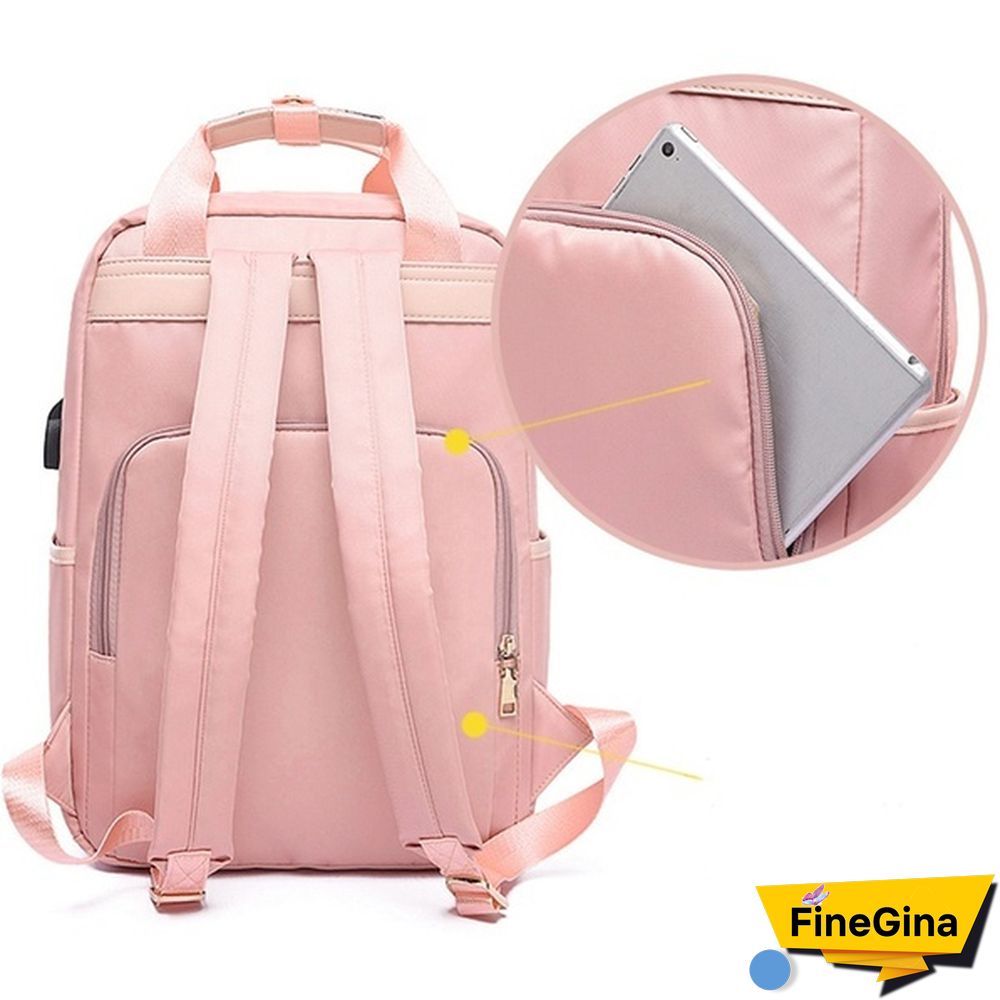 Fashion Anti-theft Bag Travel Waterproof Backpack Women Large Capacity Business USB Charge Laptop Backpack Leisure bag Laptop bag 13 13.3 14 15 15.6inch