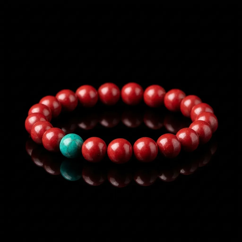 The Imperial Aura: Authentic Purple Gold Sand Cinnabar & Turquoise Bracelet