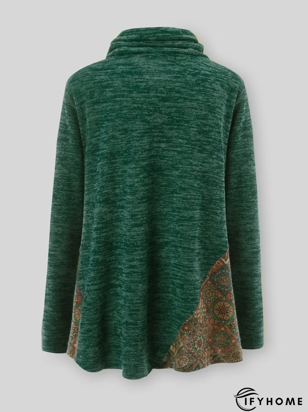 Cowl Neck Ethnic Casual Tunic Top | IFYHOME