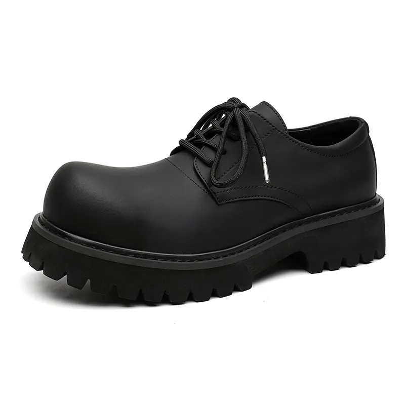 Breakj Breakj Head Derby Shoes Platform Increased Casual Leather Shoes 2023 Autumn And Winter New Daily Commuting Single Shoes 1026-R